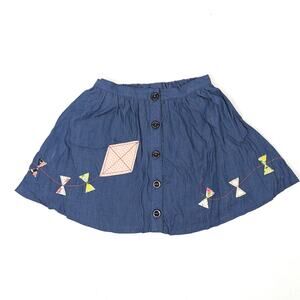 Matilda Jane Skirt Girls Size 4 Chambray Mini Kites Applique